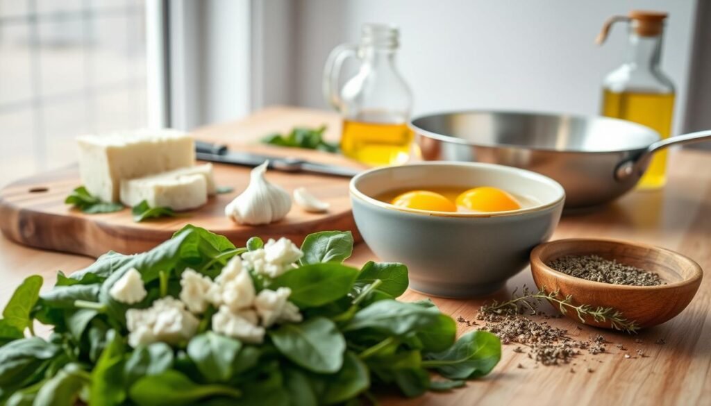 Essential Ingredients for Spinach & Feta Omelette