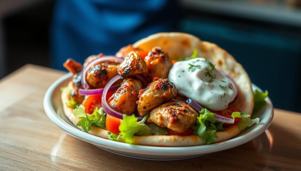 Greek Chicken Gyros with Tzatziki Recipe