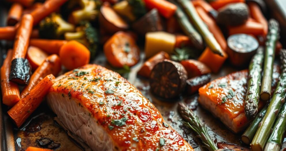 Sheet Pan Salmon & Veggies Recipe