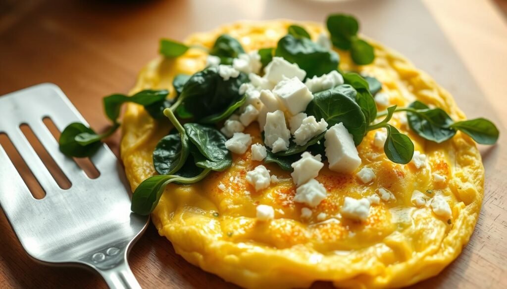 Spinach & Feta Omelette Recipe