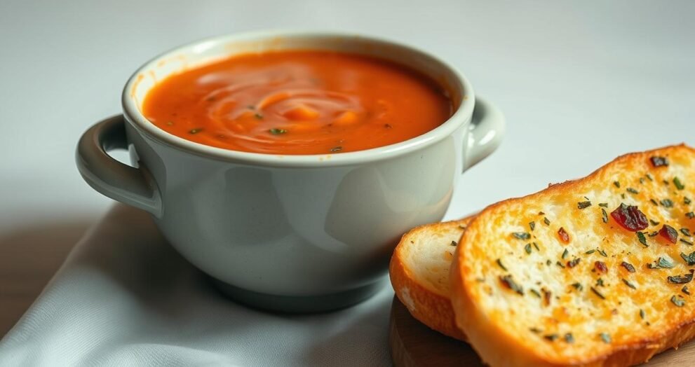 Tomato Soup & Garlic Bread Recipe