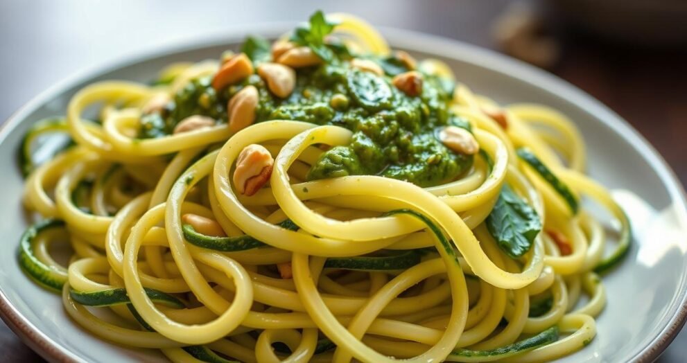 Zucchini Noodles with Pesto Recipe