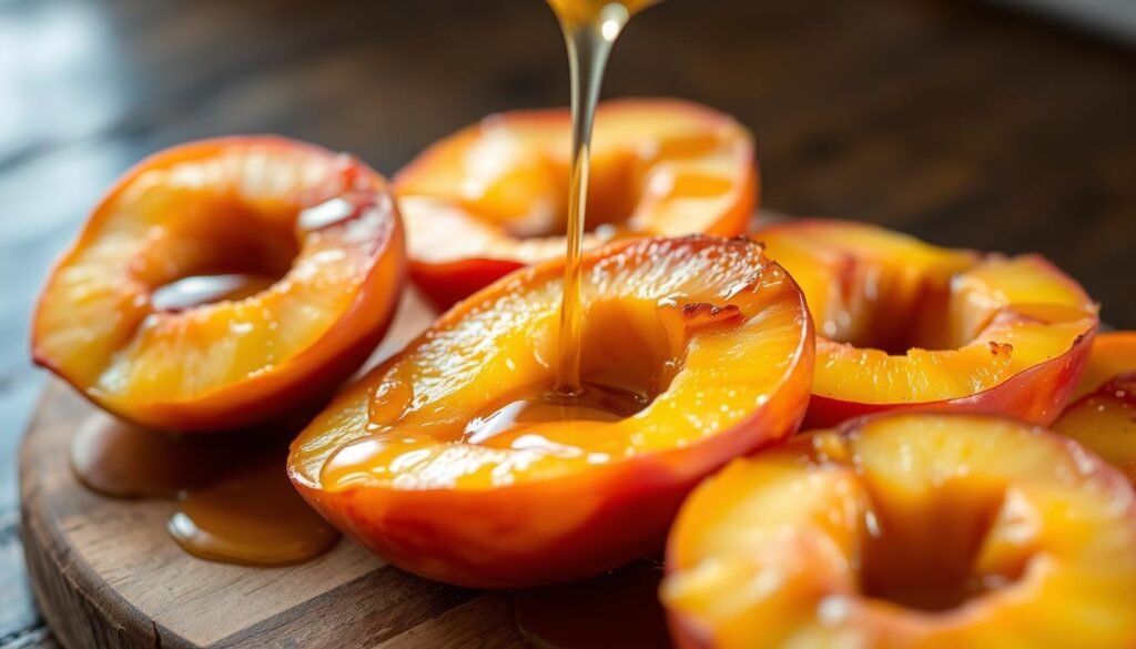 baked peaches with honey