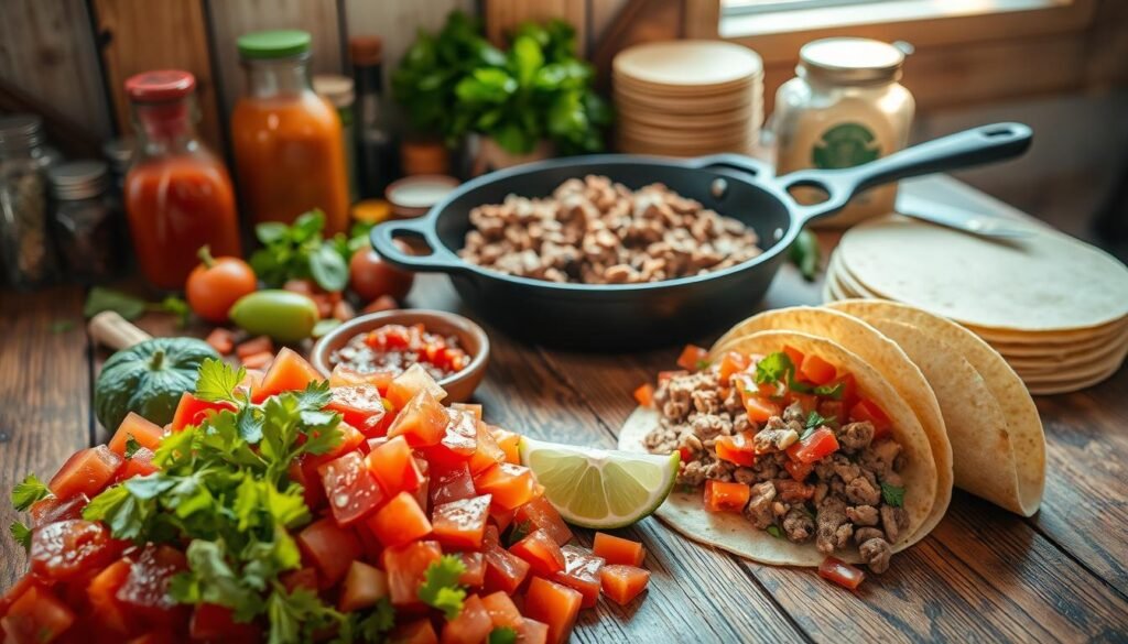 essential ingredients for classic beef tacos