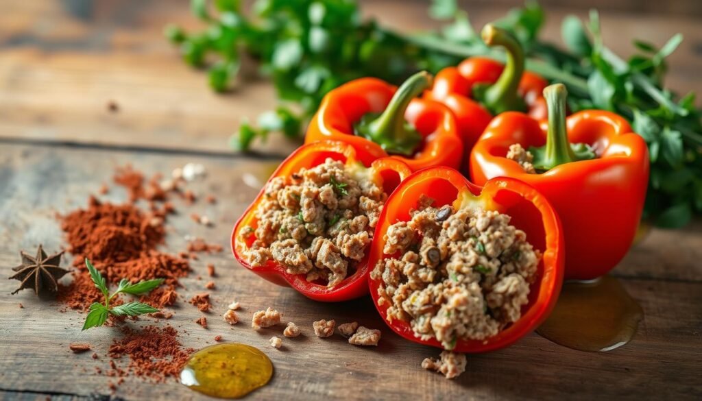 ground beef stuffed peppers