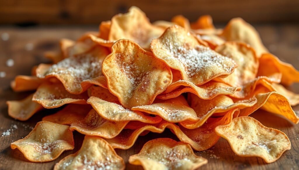 homemade cinnamon sugar tortilla chips