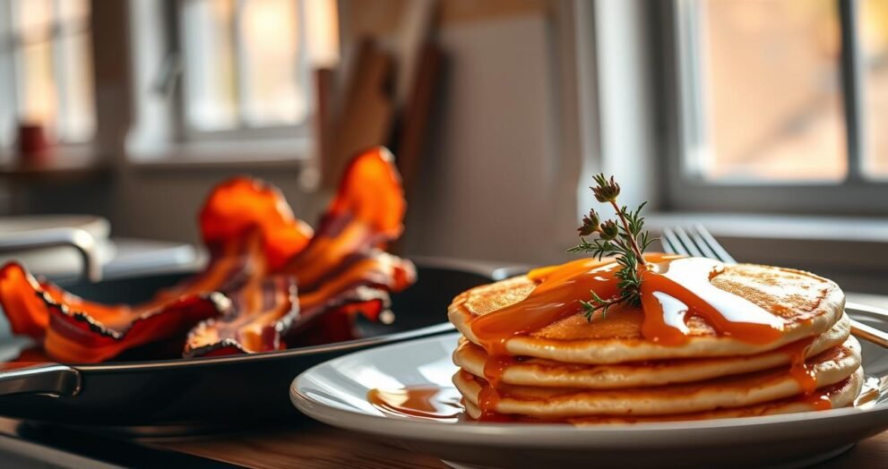 Bacon, Eggs and pancake recipe