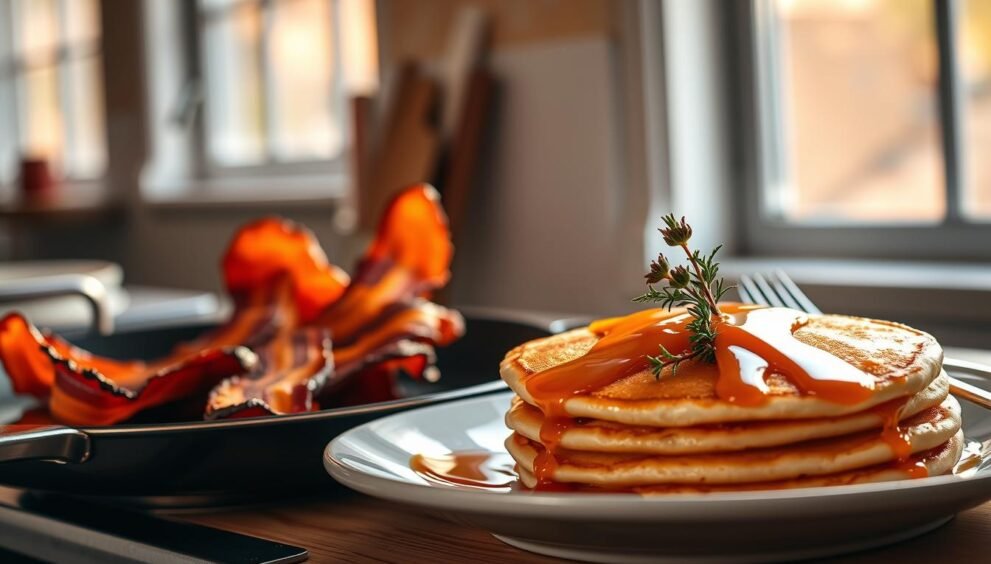Bacon, Eggs and pancake recipe