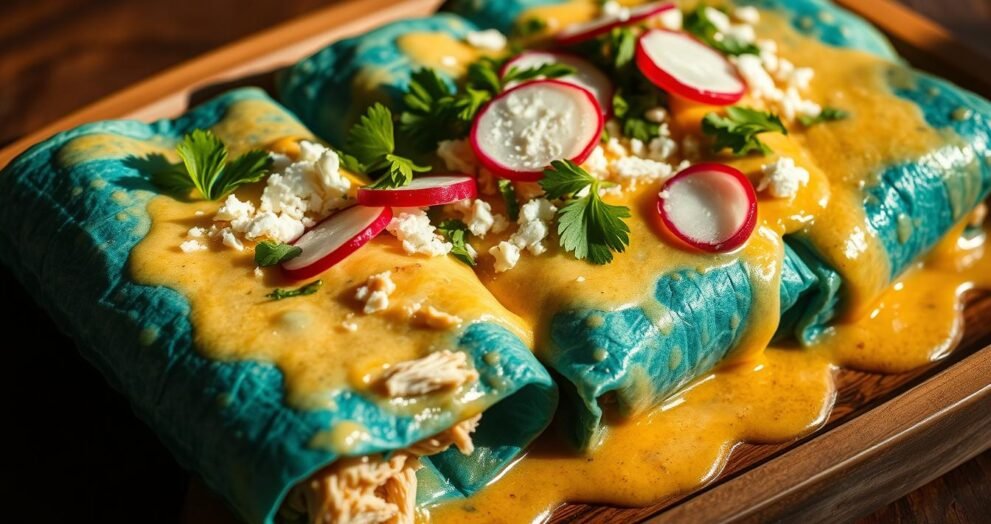 Blue Corn Enchiladas with Chicken Recipe