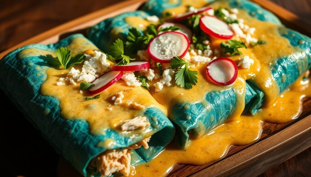 Blue Corn Enchiladas with Chicken Recipe