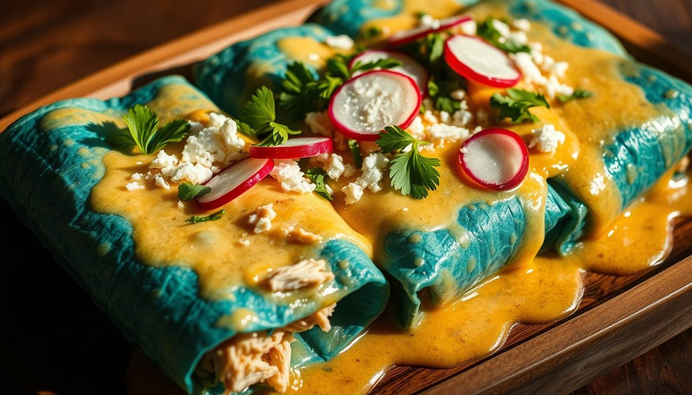 Blue Corn Enchiladas with Chicken Recipe