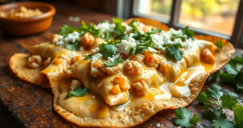 Blue Corn Enchiladas with Crabmeat Recipe