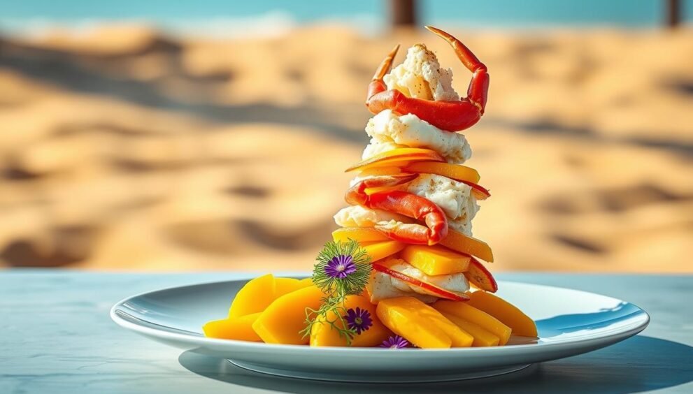 Crab and Mango Tower recipe