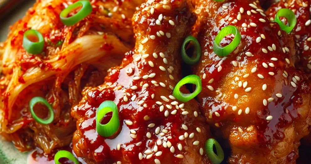 fried chicken kimchi crispy chicken