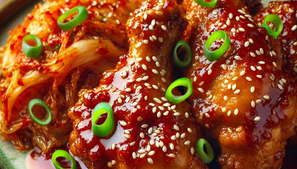 fried chicken kimchi crispy chicken