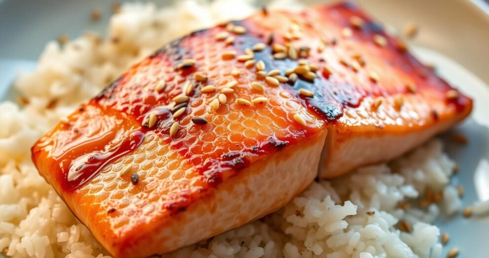 Sesame Salmon and Rice Recipe