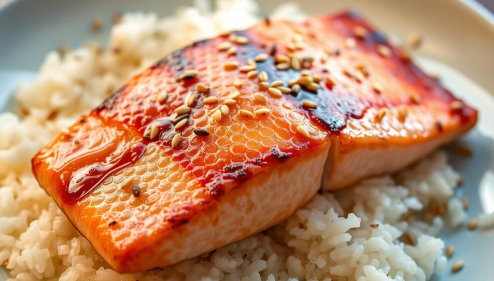 Sesame Salmon and Rice Recipe