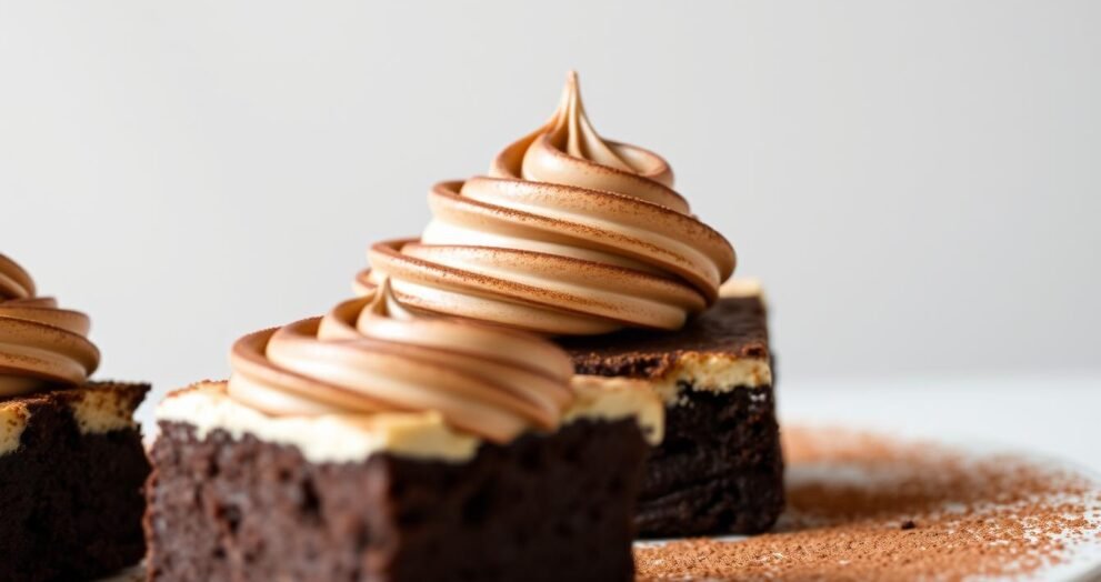 Mocha Cream Cheese Mousse Brownies Recipe