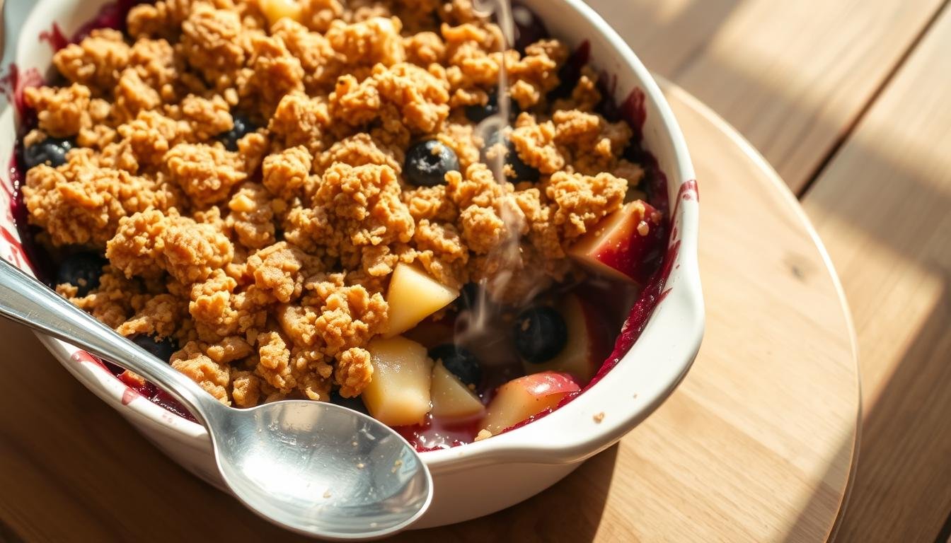 Warm Apple and Blueberry Crisp Recipe
