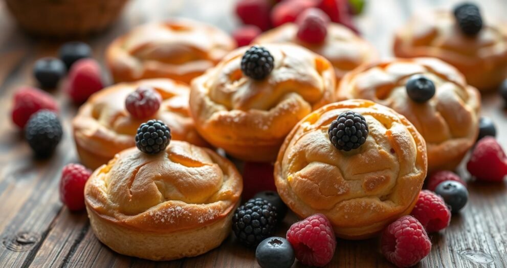 Warm Financier Cakes with Seasonal Berries Recipe