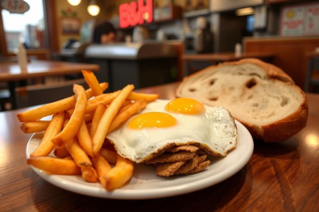 B&H Dairy's classic breakfast with eggs and challah, a best breakfast NYC staple B&H Dairy's classic breakfast with eggs and challah, a best breakfast NYC staple