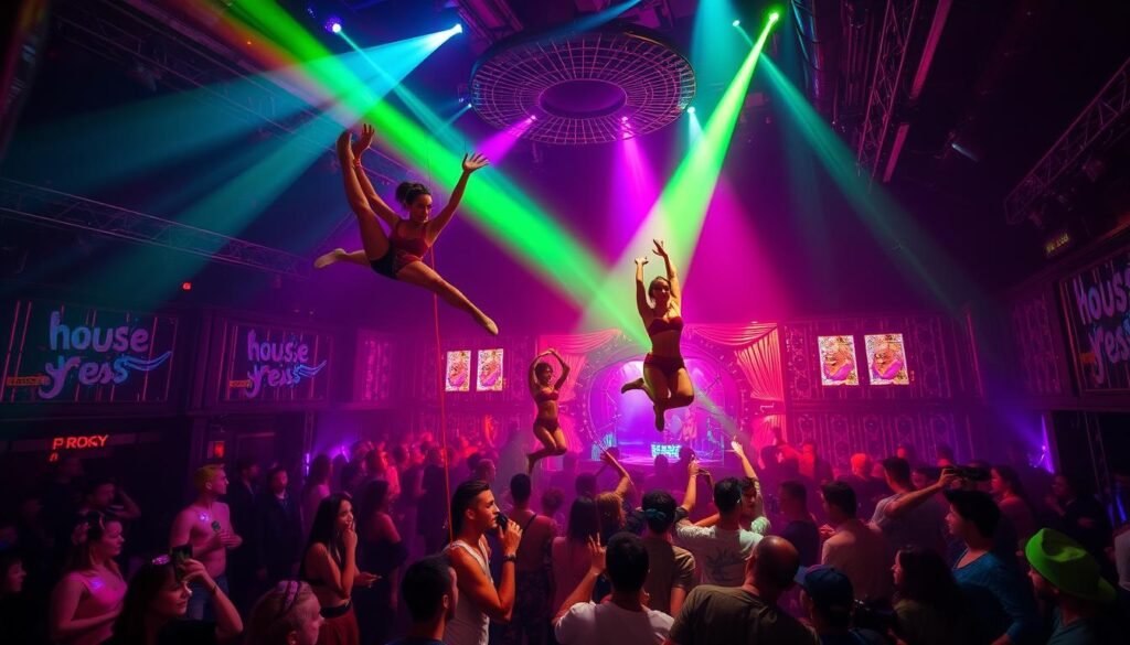 House of Yes theatrical performance and dance floor in Top 10 super clubs in NYC House of Yes theatrical performance and dance floor in Top 10 super clubs in NYC
